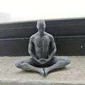 Geometric Polygon Seated Figure Sculpture – Zen Meditation Desktop Décor
