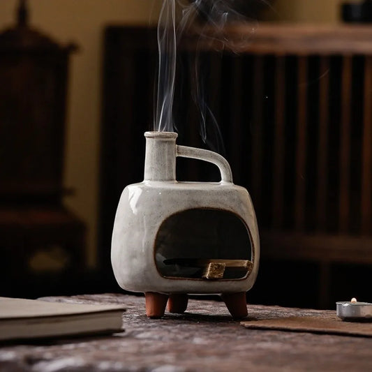Retro Ceramic Sacred Wood & Sage Aromatherapy Burner