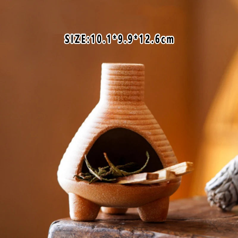 Ceramic Incense Burner Smudging Bowl with Ash Catcher Heat-Resistant Incense Censer for Yoga Home Decor & Thoughtful Gift