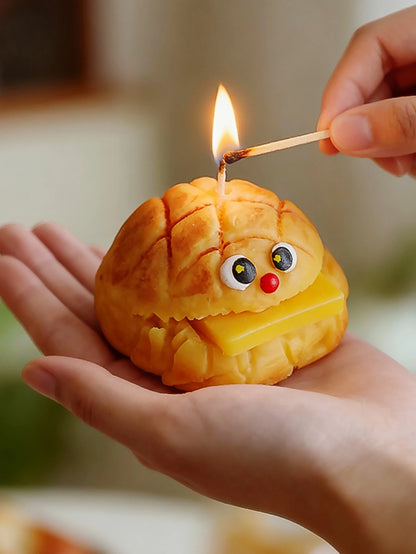 Bread-Shaped Scented Candles — Milk & Coffee Fragrance