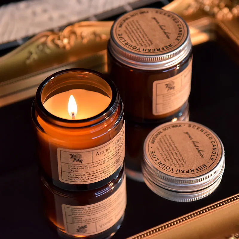 Scented Candles Smokeless Soy Candle Essential Oil Aromatic Candle Luxury - Your Ritual Hub 