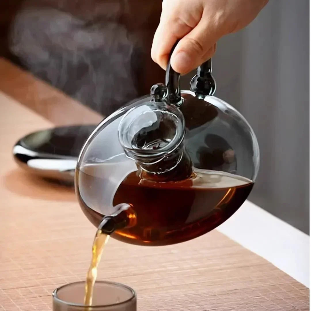 Scandinavian Glass Flower Tea Pot Set — Afternoon Tea