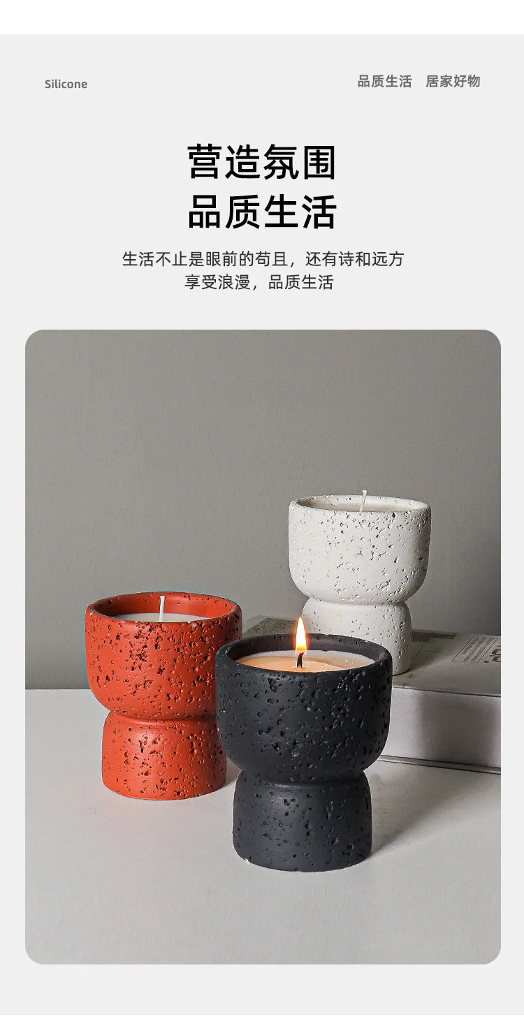 European style simple cement household scented candle empty cup - Your Ritual Hub 