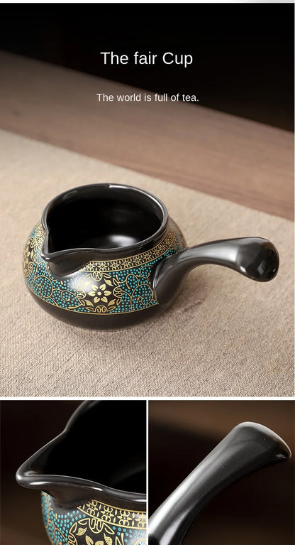 Kungfu Tea Set Semi-automatic Rotating