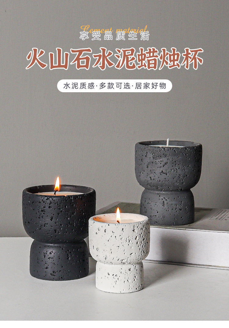 European style simple cement household scented candle empty cup - Your Ritual Hub 