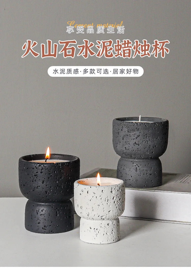 European style simple cement household scented candle empty cup - Your Ritual Hub 