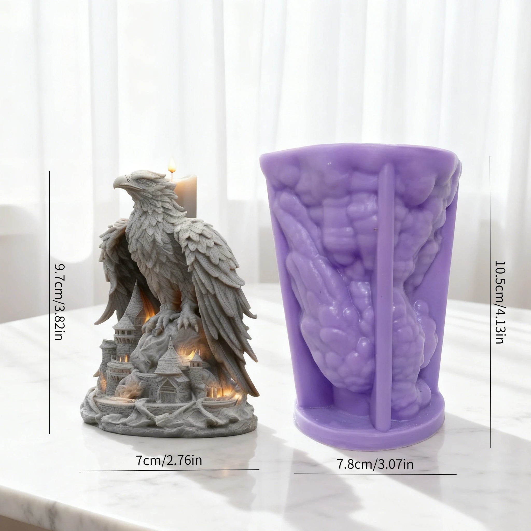 Eagle Castle Art Candle Mold - Your Ritual Hub 