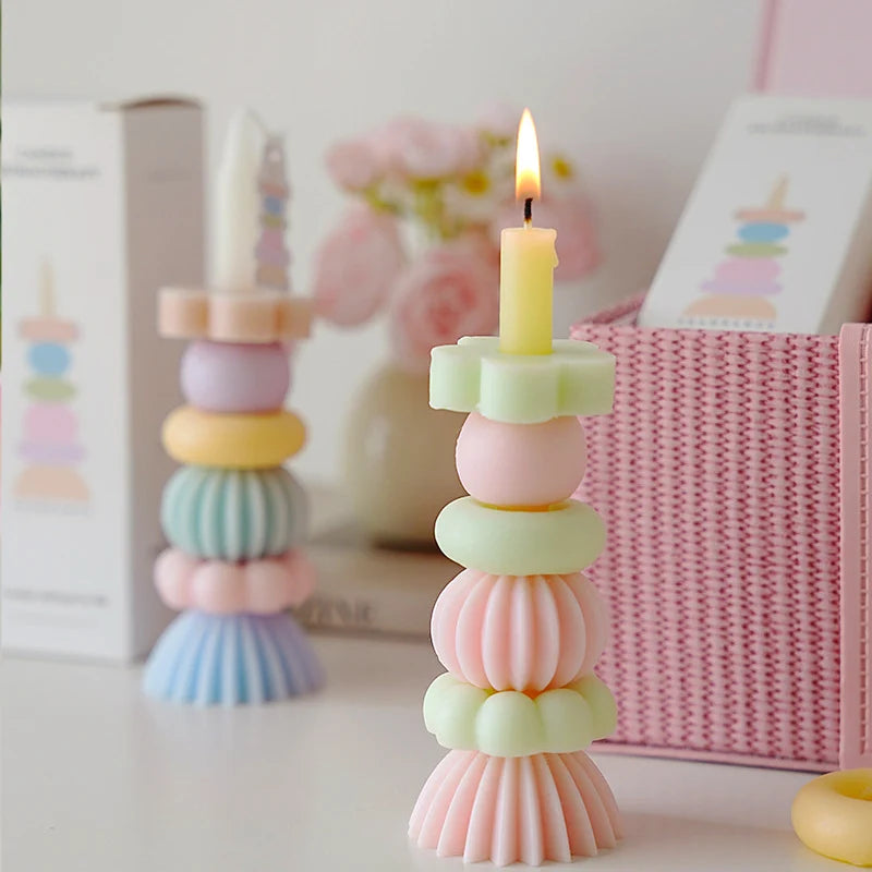 Stackable Geometry Scented Soy Wax Candle