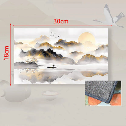 Premium Retro Painted Tea Cloth — 30×18cm