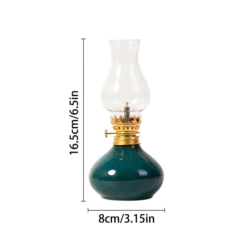 Traditional Ceramic Butter Oil Lamp - Aromatic Incense Burner and Ambient Night Light - Your Ritual Hub 