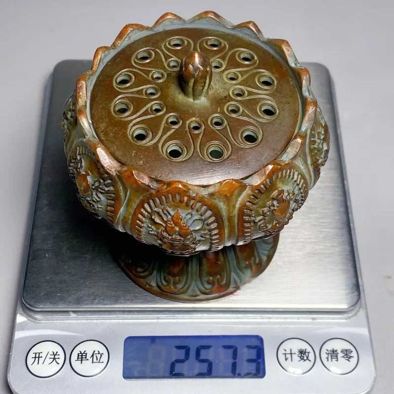 Antique Bronze Eight Auspicious Incense Burner - Your Ritual Hub 
