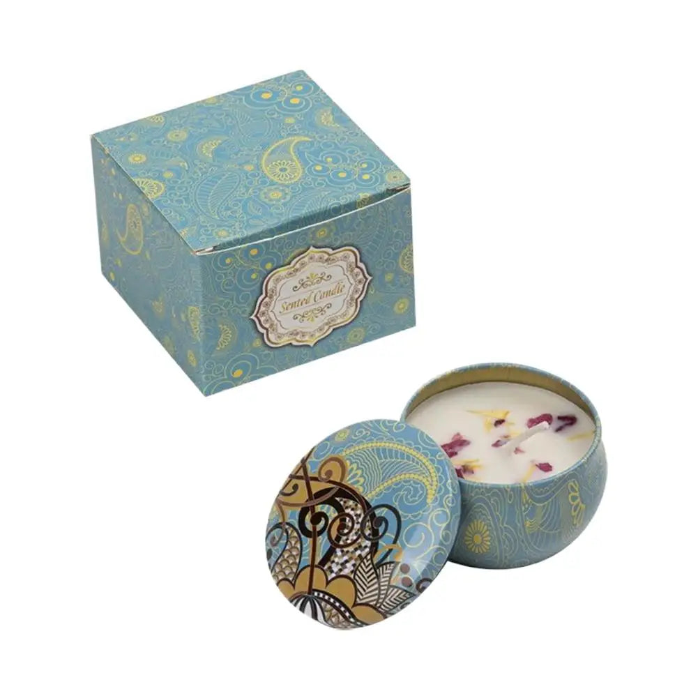Dried Flower Soy Wax Candle in Tin