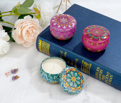 8-Pack Soy Wax Scented Candle Tin Set