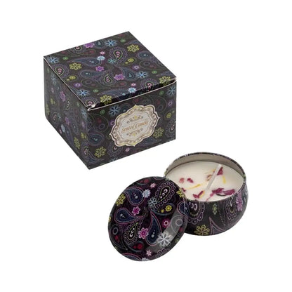 Dried Flower Soy Wax Candle in Tin