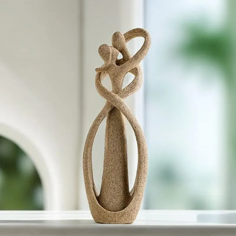 Sacred Union Sandstone Lovers Statue (23cm)