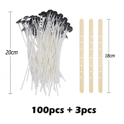 103-Pack Smokeless Cotton Candle Wicks Set