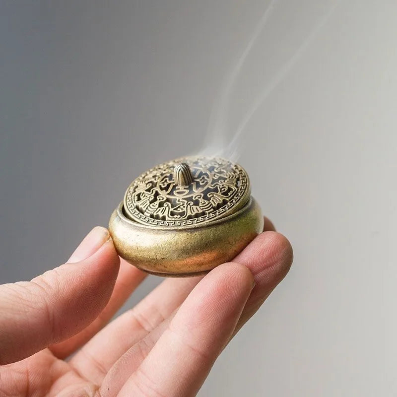 Lotus-Räuchergefäß – Archaische Kupferlegierung, 6 Varianten