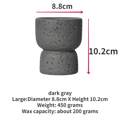 European style simple cement household scented candle empty cup