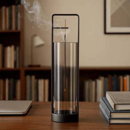 Upside-down Incense Burner Stand Detachable with Glass Backflow