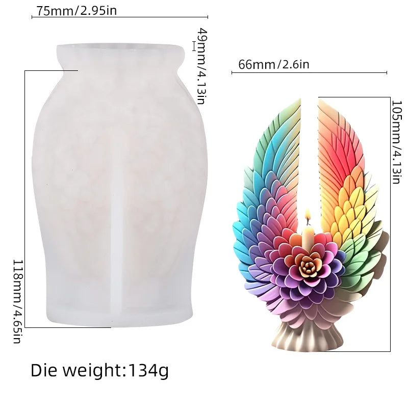 Winged Flower Candle Silicone Mold DIY - Your Ritual Hub 