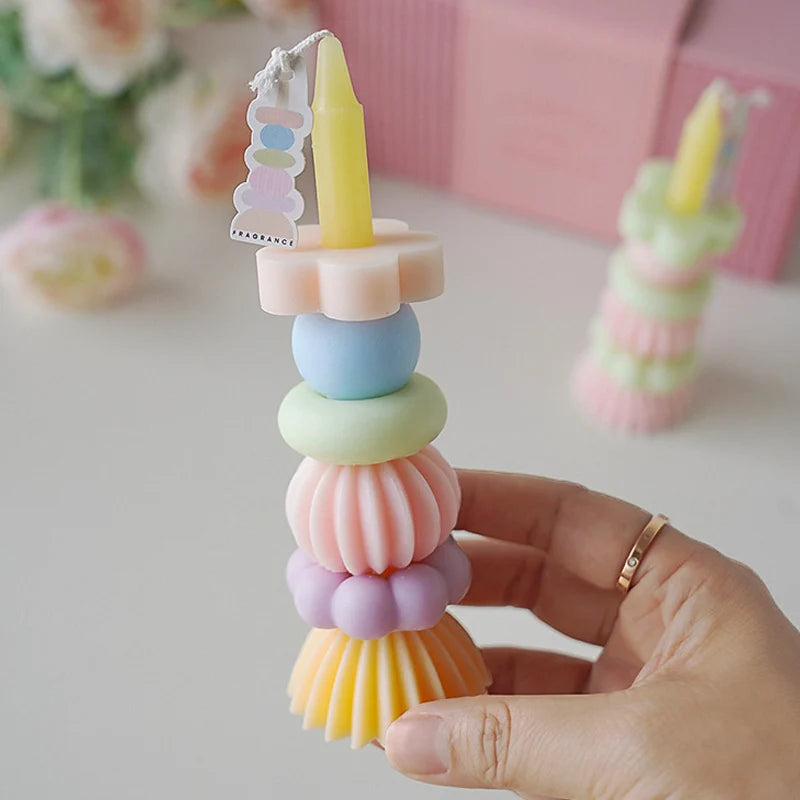 Stackable Geometry Scented Soy Wax Candle