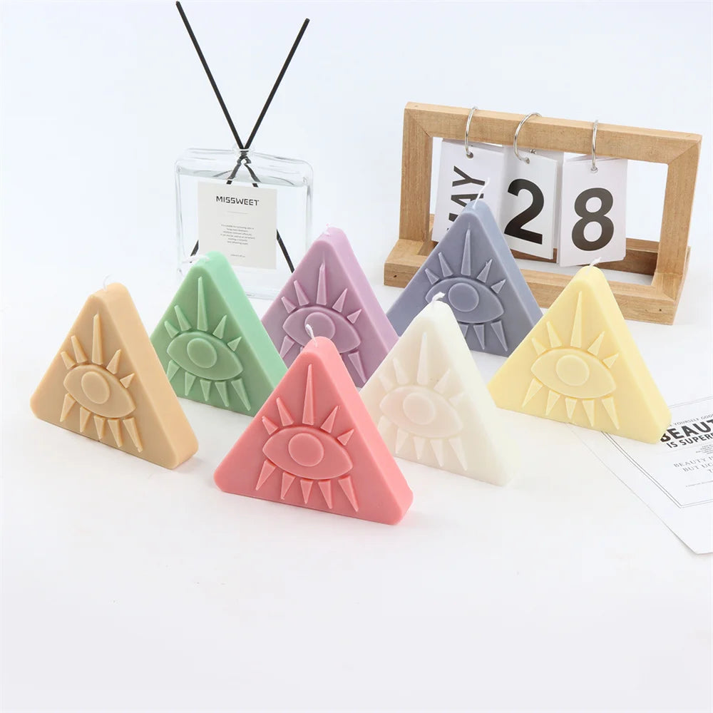 3D Evil Eye Candle Silicone Mold Psychic Geometric Art - Your Ritual Hub 