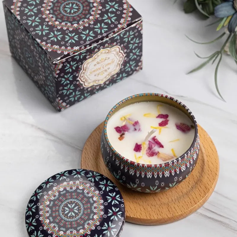 Vintage Floral Scented Soy Wax Candles - Your Ritual Hub 