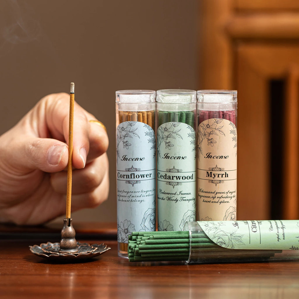 Natural Scent Incense Sticks – 40 pcs | 9 cm Wooden Sticks