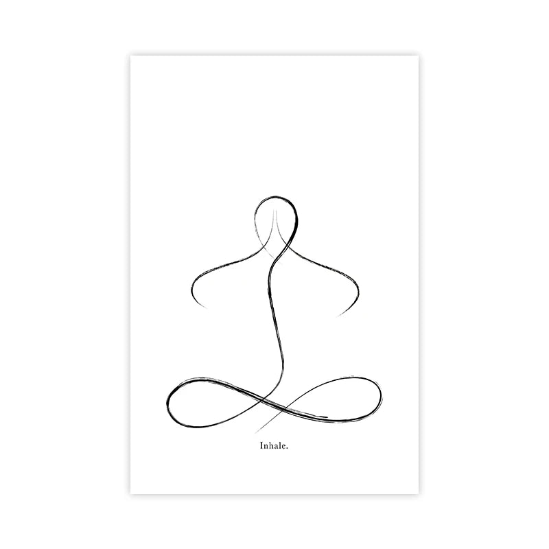Yoga Wall Art Print Meditation Poster Yoga Symbol Breath Quote - Your Ritual Hub 