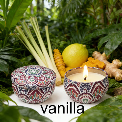 1 Pack Scented Aromatherapy Candles, Small Tin Can Aromatherapy Candles