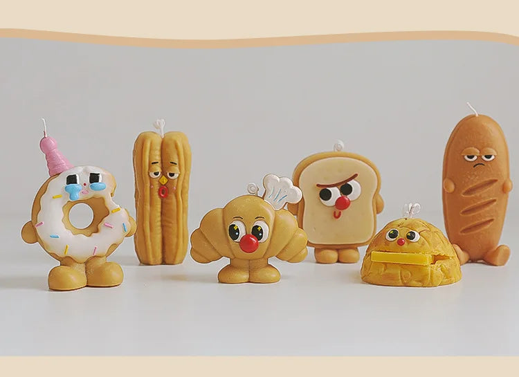 Bread-Shaped Scented Candles — Milk & Coffee Fragrance