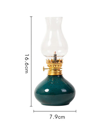 Traditional Ceramic Butter Oil Lamp - Aromatic Incense Burner and Ambient Night Light