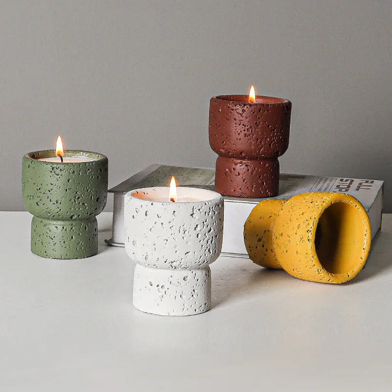 European style simple cement household scented candle empty cup - Your Ritual Hub 