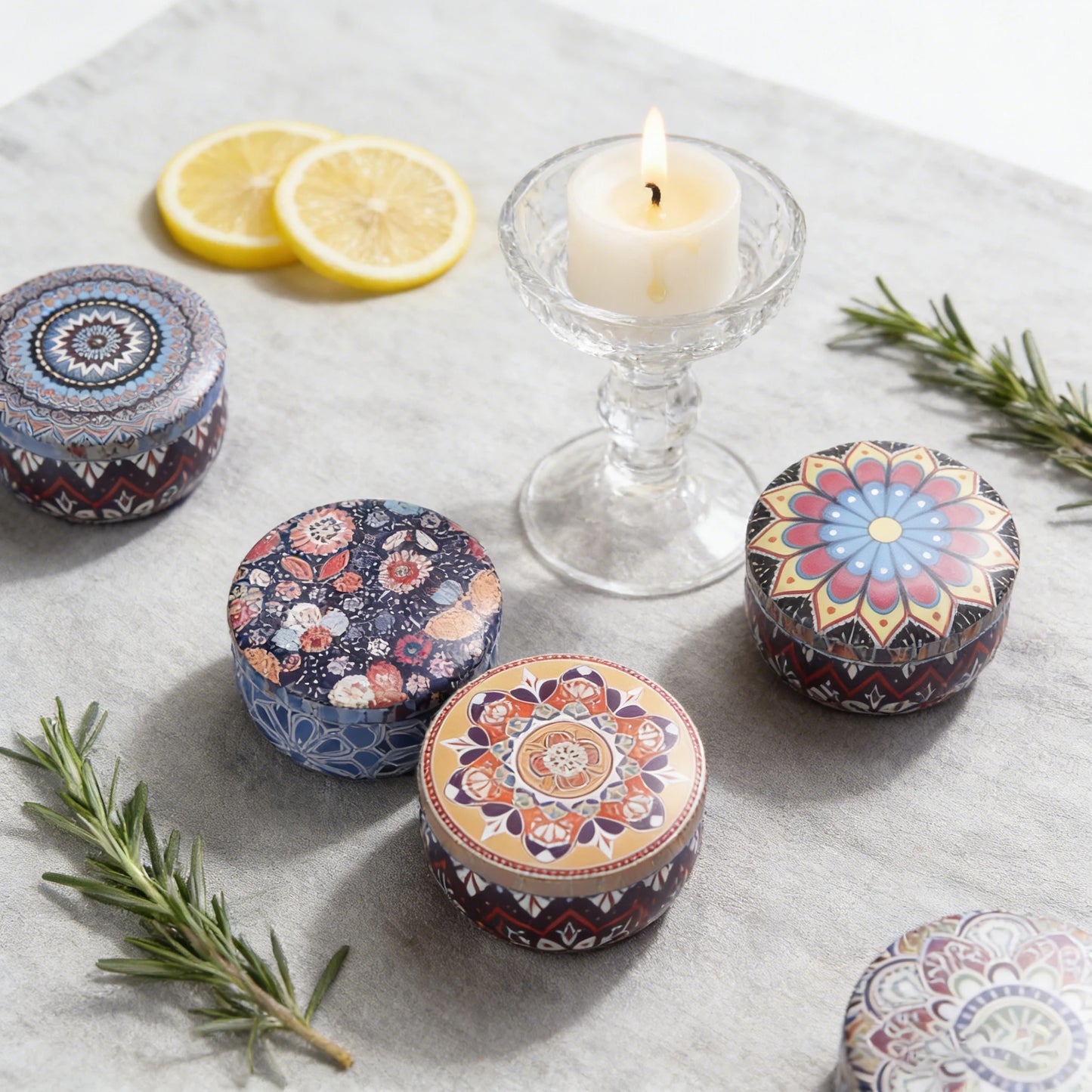 1 Pack Scented Aromatherapy Candles, Small Tin Can Aromatherapy Candles