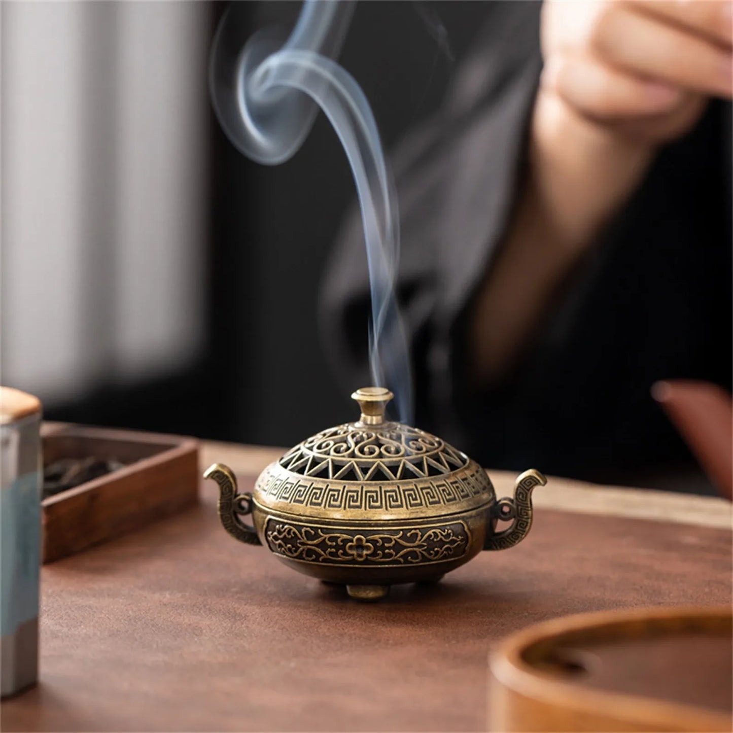 Brass Metal Incense Burner — Yoga & Meditation Decor