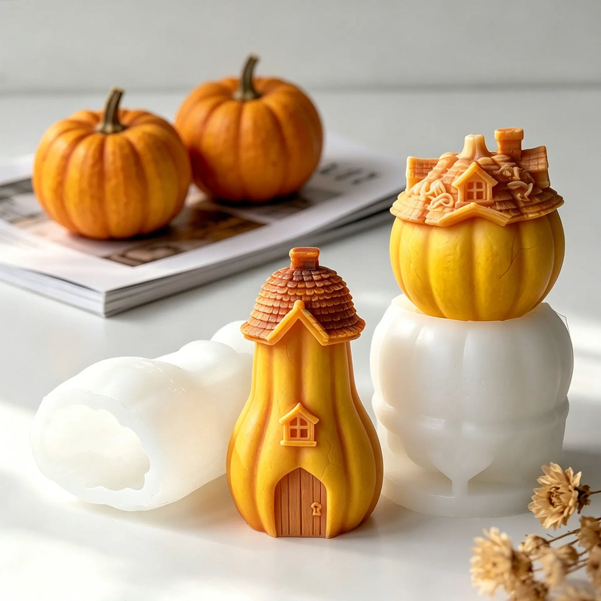 Pumpkin House Silicone Mould – Candle & Resin Crafting