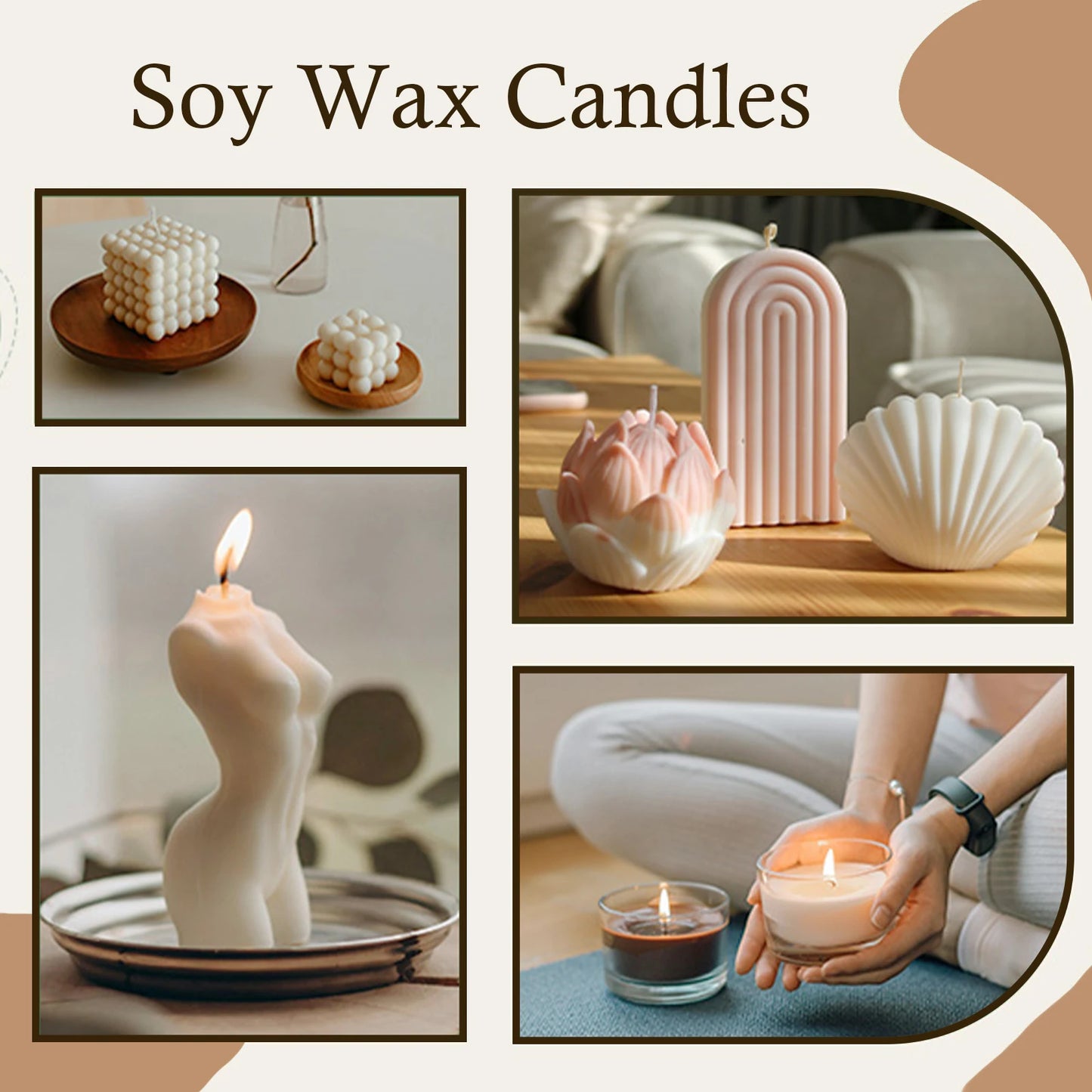 Natural Soy Wax Flakes 100g–1000g — DIY Candle Crafts