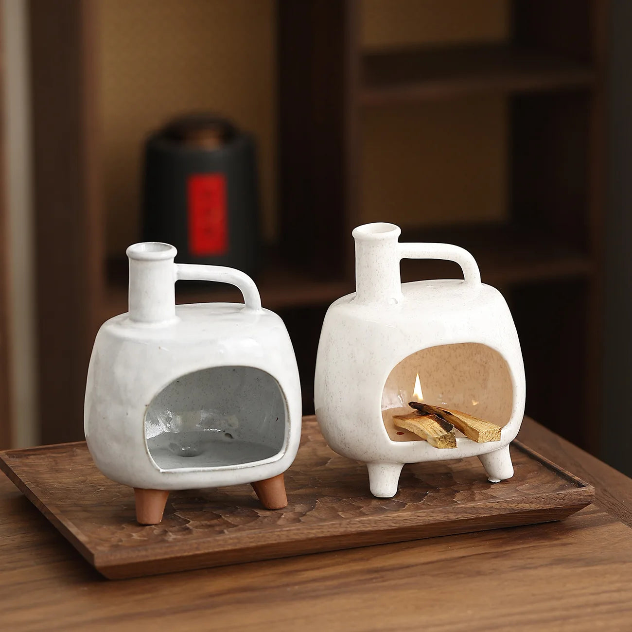 Ceramic Open Fire Incense Tray — Palo Santo & Sage Burner