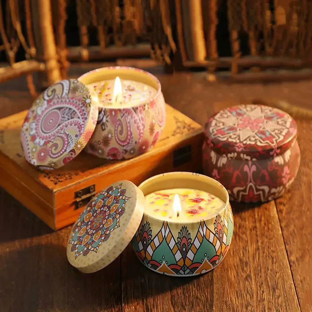 Dried Flower Smokeless Aromatherapy Candle — Gift Set