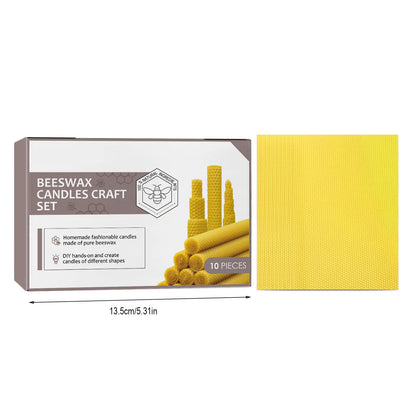 10-Pack Handmade Beeswax Honeycomb Taper Candles