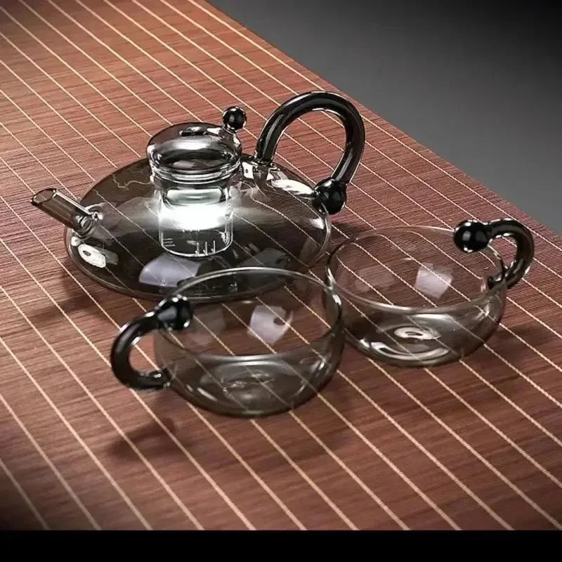 Scandinavian Glass Flower Tea Pot Set — Afternoon Tea