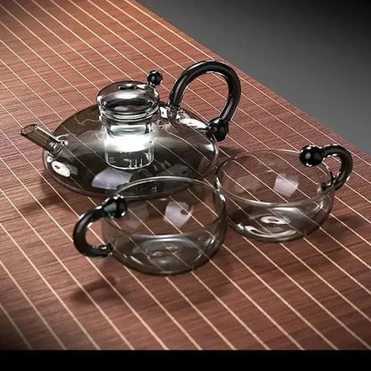 Scandinavian Glass Flower Tea Pot Set — Afternoon Tea