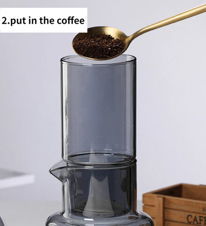 Cold Brew Coffee Pot Set with Filter Glass Dripper ICED Coffee Pot Maker