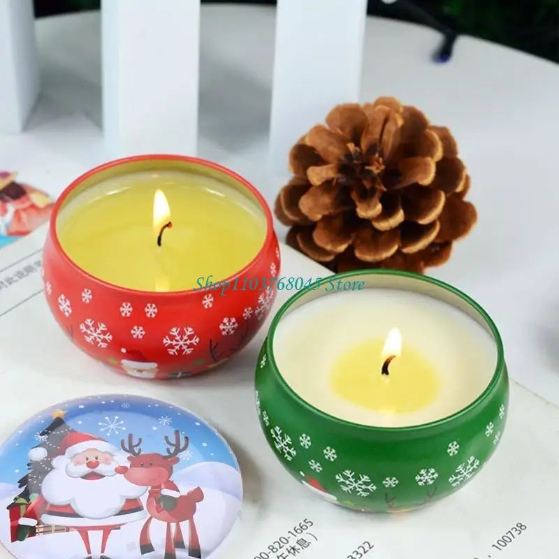 Soy Wax Candle Jar — Christmas Luminous Ornament
