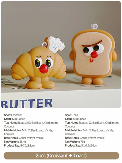 Bread-Shaped Scented Candles — Milk & Coffee Fragrance