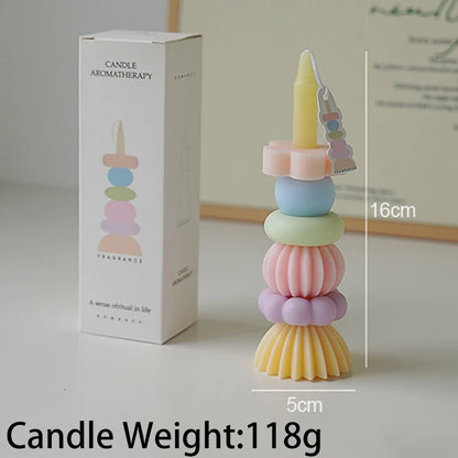 Stackable Geometry Scented Soy Wax Candle