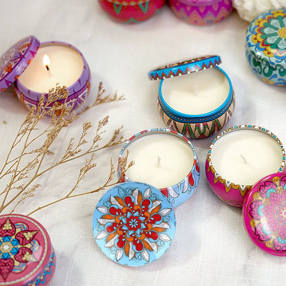 8-Pack Soy Wax Scented Candle Tin Set