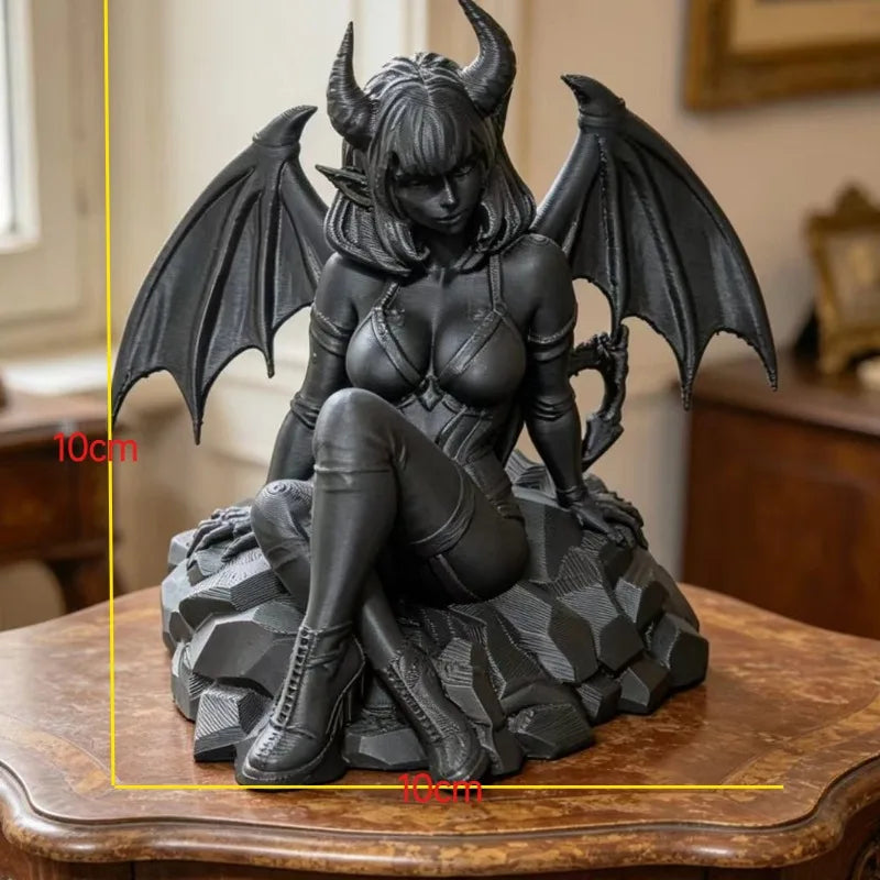 Winged Devil Sculpture – 3D-Printed Dark Fantasy Decor