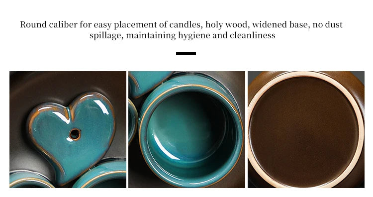 4-in-1 Ceramic Incense & Sage Burner Set - Your Ritual Hub 