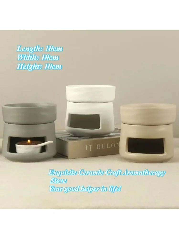 Exquisite ceramic craftsmanship candle holder wax oil burner - Your Ritual Hub 